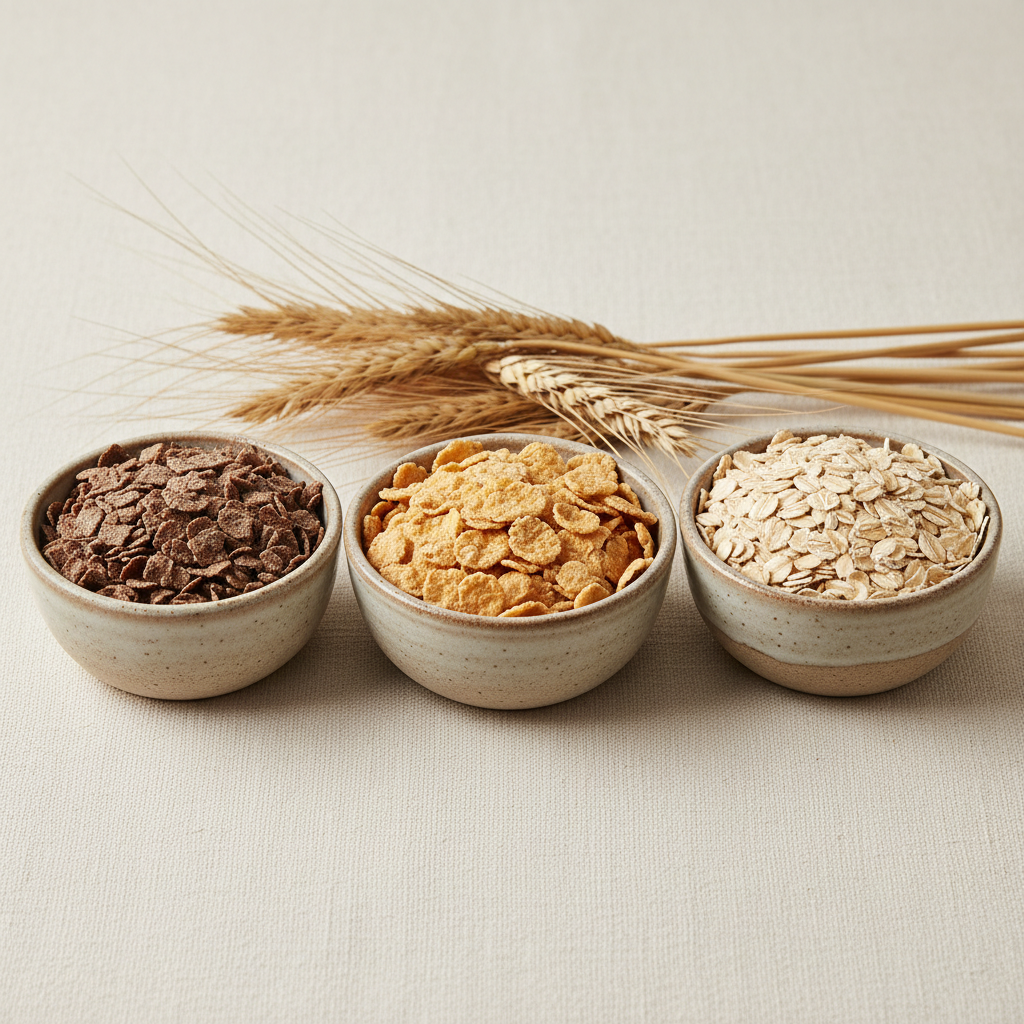 Зерно резаное, плющенное, измельчённое (рожь, пшеница, овёс)